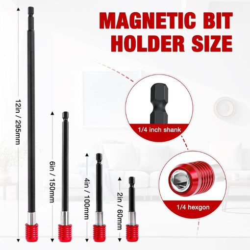 Quick Release Drill Extension Bit Holder Set