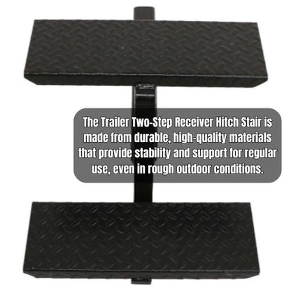 Trailer Two-Step Receiver Hitch Stair