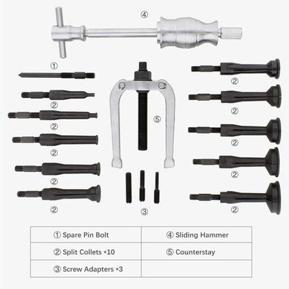 Blind Hole Collet Bearing Puller Set
