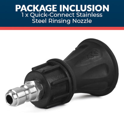 Quick-Connect Stainless Steel Rinsing Nozzle