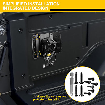 Bolt-on Auto Retract Truck Bed Ratchet Straps