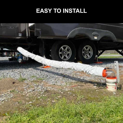 RV Sewer Hose Support System