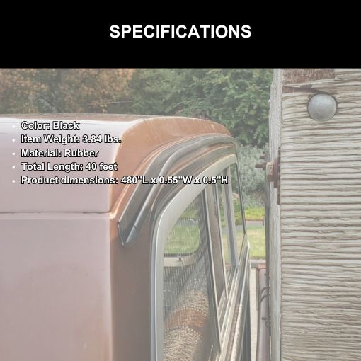 RV J-Shape Rain Gutter Rubber Drip
