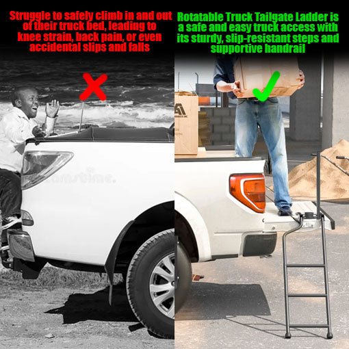 Rotatable Truck Tailgate Ladder