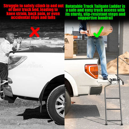 Rotatable Truck Tailgate Ladder
